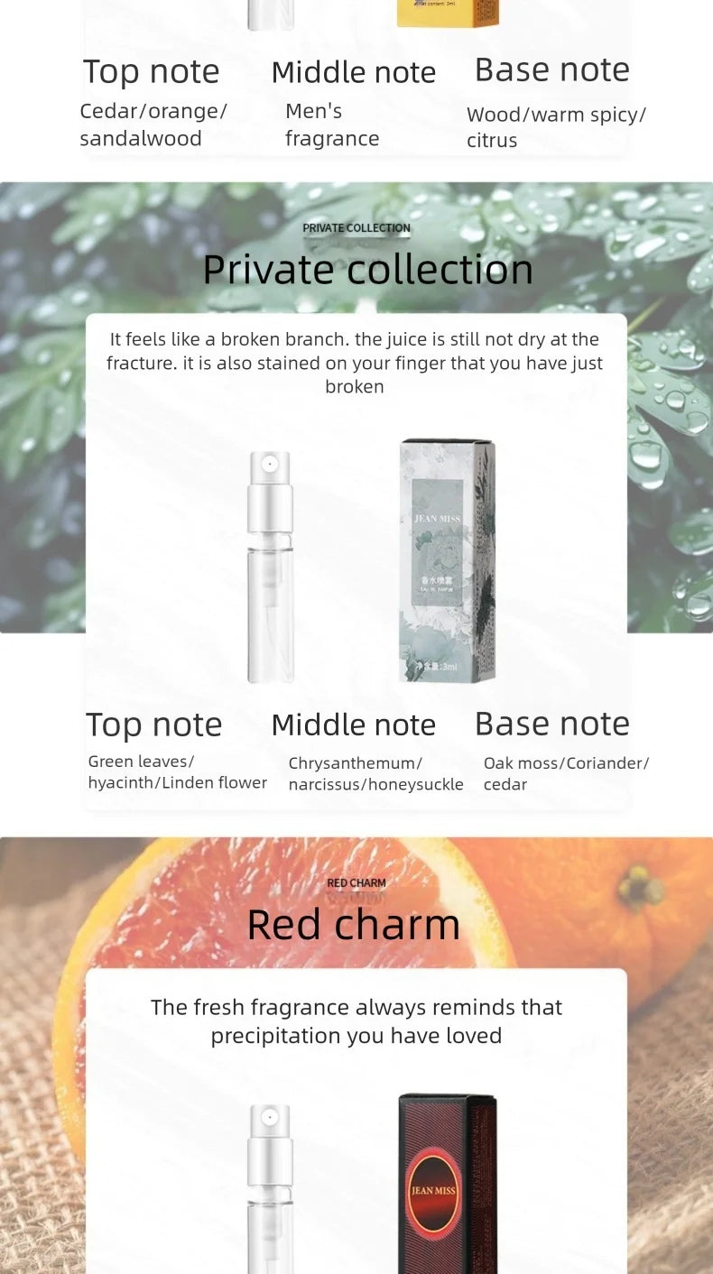 Jean Miss 3ml Perfume Lot 30Pcs – Floral & Fruity Scents Combo