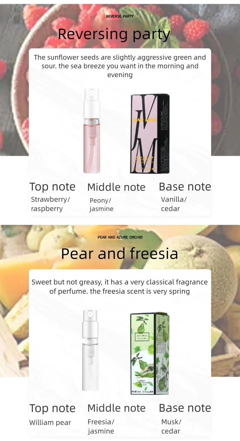 Jean Miss 3ml Perfume Lot 30Pcs – Floral & Fruity Scents Combo